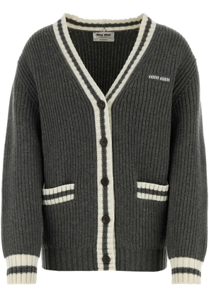 Miu Miu oversize cardigan - Grey