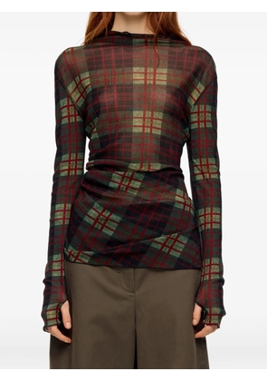 Bimba y Lola plaid top - Green