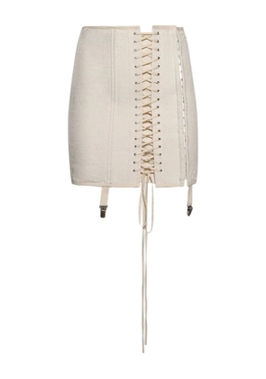 ANGELICA MONTINI STUDIOS lace-up corset mini skirt - White