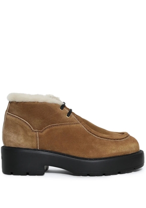 Miu Miu suede lace-up boots - Brown