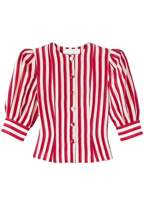 DESTREE Jasper striped blouse - Red