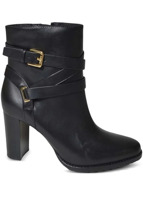 Lauren Ralph Lauren 83mm buckle-strap leather boots - Black