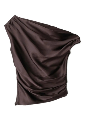 STAUD draped asymmetric top - Brown