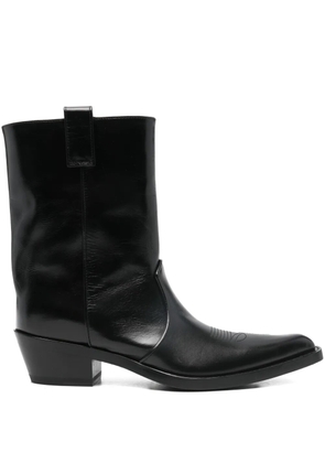 KHAITE pointed toe western boots - Black