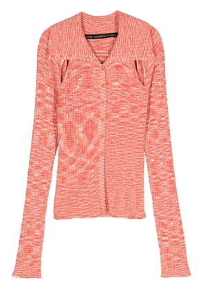 Andersson Bell Rozy cut-out ribbed-knit cardigan - Orange
