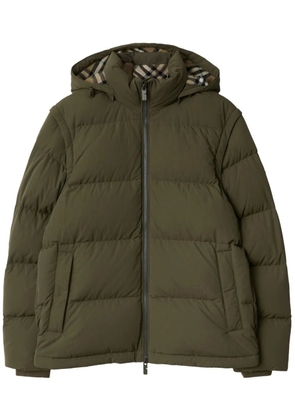 Burberry detachable-sleeve puffer jacket - Green