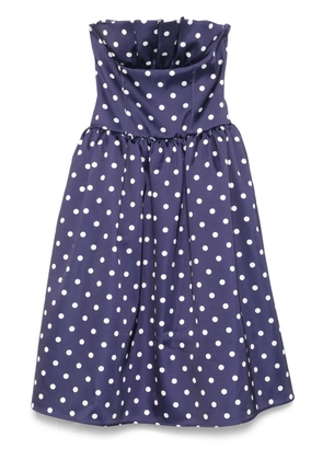 Self-Portrait polka-dot midi dress - Blue