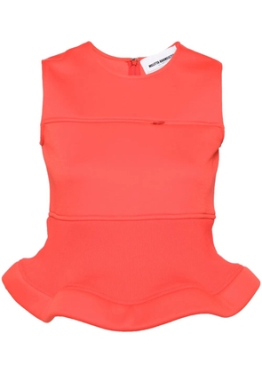 Melitta Baumeister peplum hem sleeveless top - Red