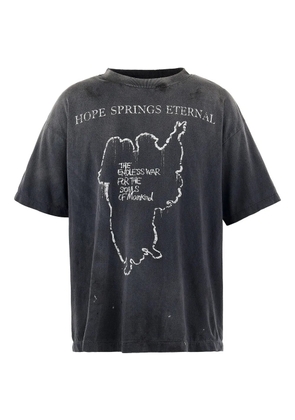 SAINT MXXXXXX text-print T-shirt - Black