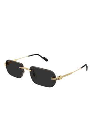 Cartier Eyewear round-frame rimless sunglasses - Gold
