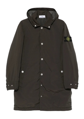 Stone Island hooded buttoned coat - Grey