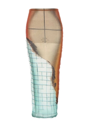 Jean Paul Gaultier The Fire skirt printed tulle skirt - Multicolour