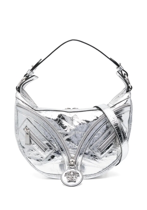 Versace small Repeat metallic-effect shoulder bag - Silver