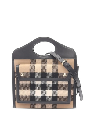 Burberry Pre-Owned 2010s pocket check mini bag - Black