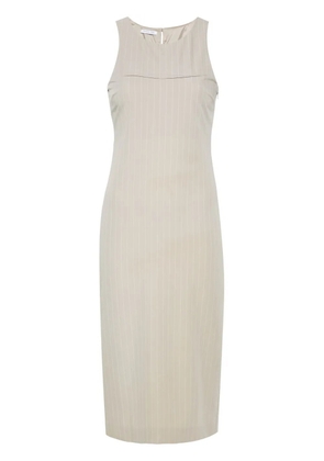 Patrizia Pepe pinstripe-pattern midi dress - Grey