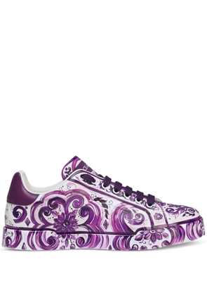 Dolce & Gabbana Maiolica-print sneakers - White