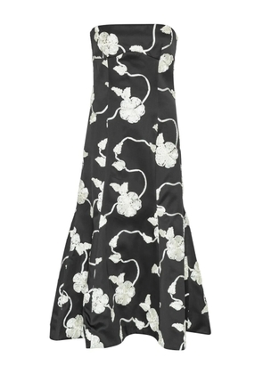 ROTATE BIRGER CHRISTENSEN flower midi dress - Black
