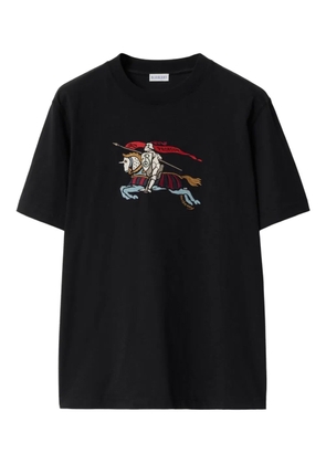 Burberry Equestrian Knight-embroidered T-shirt - Black