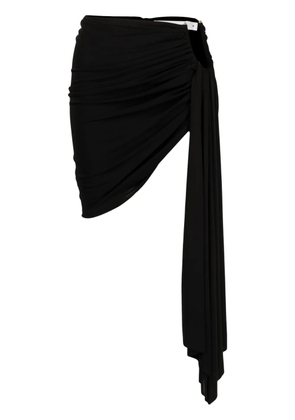Christopher Esber Arced Palm draped miniskirt - Black