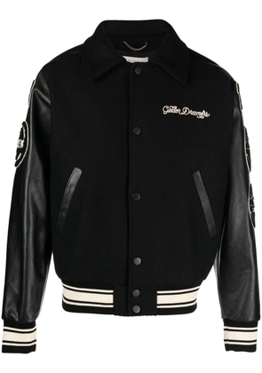 Golden Goose embroidered letterman jacket - Black