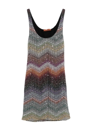 Missoni scoop-neck mini dress - Grey