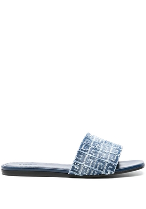 Givenchy 4G-monogram distressed slides - Blue