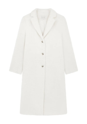 LouLou de Saison button-fastening alpaca wool-blend coat - White