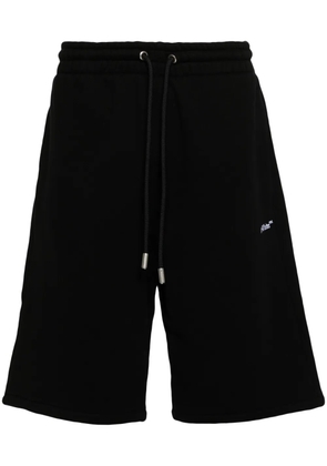 Off-White embroidered-motif track shorts - Black