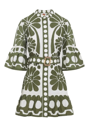 FARM Rio floral belted dress - Green