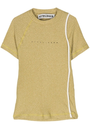 Ottolinger logo-print lurex-detail top - Gold