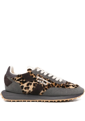 GHŌUD animal-print panelled sneakers - Brown