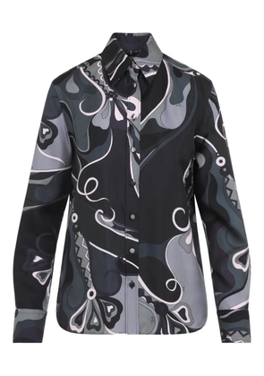 PUCCI abstract-print silk shirt - Black