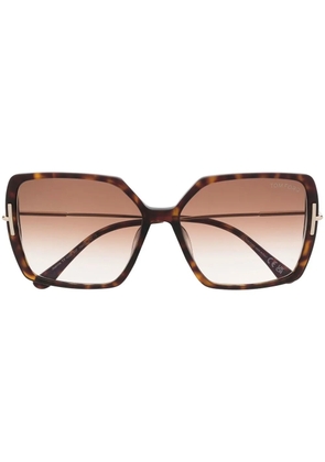 TOM FORD Eyewear oversize square-frame sunglasses - Brown