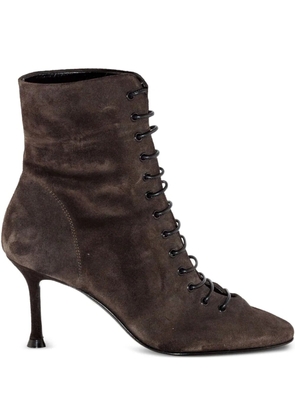 Alevì 80mm lace-up suede boots - Brown