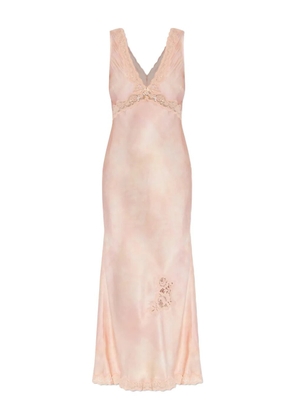LoveShackFancy Bier lace-embellished silk dress - Pink