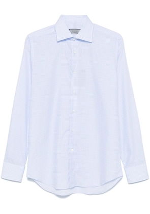 Canali gingham shirt - Blue