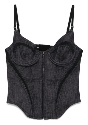 Mugler denim corset - Black