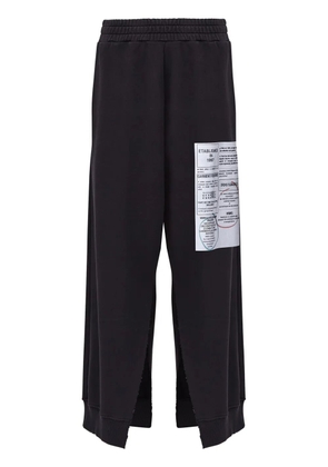 MM6 Maison Margiela numbers-motif flared trousers - Black