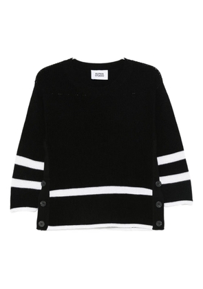 ALPHA STUDIO striped sweater - Black
