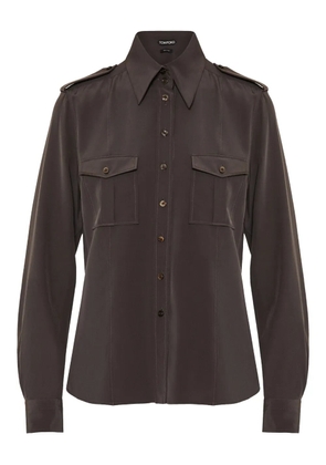 TOM FORD flap-pocket shirt - Brown