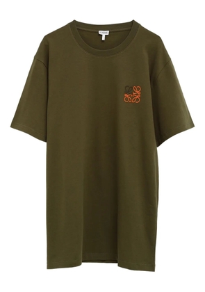 LOEWE Anagram-embroidered T-shirt - Brown
