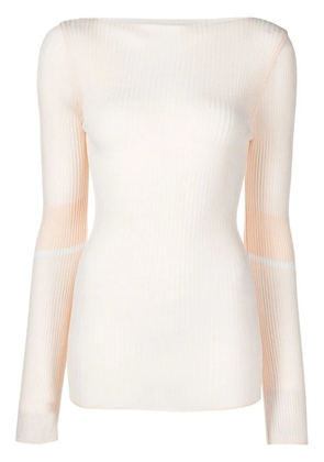 Low Classic ribbed knit boat-neck knitted top - Neutrals
