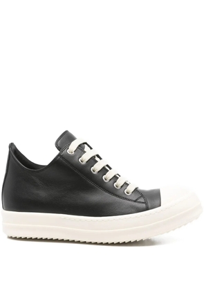 Rick Owens leather lace-up sneakers - Black