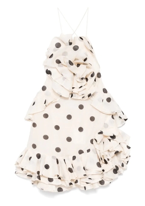 ZIMMERMANN Crush mini skirt - White