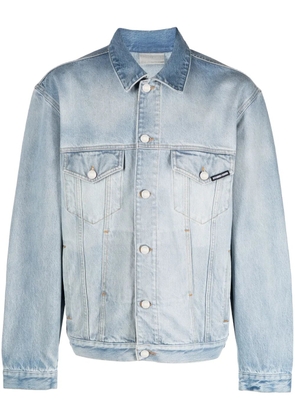 VTMNTS logo-embroidered denim jacket - Blue