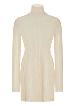 Rosetta Getty sheer plissé dress - Neutrals