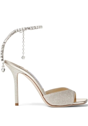 Jimmy Choo 100mm Saeda sandals - Gold