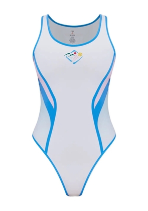 Casablanca panelled swimsuit - White