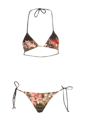 Jean Paul Gaultier floral-print bikini - Green