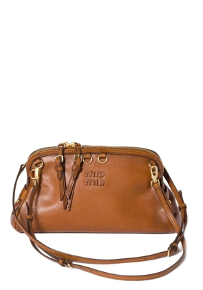 Miu Miu Caprice removable-strap leather shoulder bag - Brown